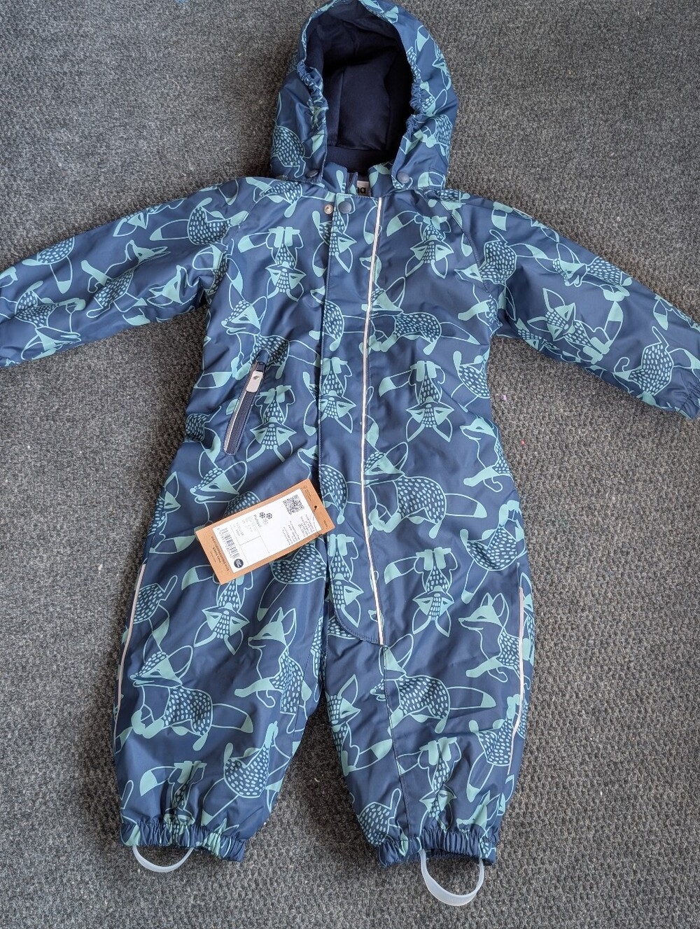 New Reima Fox-Print Kids Waterproof Unisex Finland Snowsuit 2T
